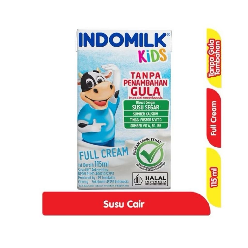 

Indomilk Kids Susu UHT Full Cream 115 ml