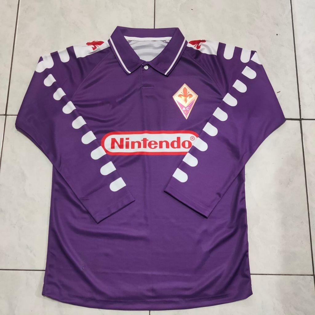 jersey fiorentina 1998/99 retro vintgae  panjang