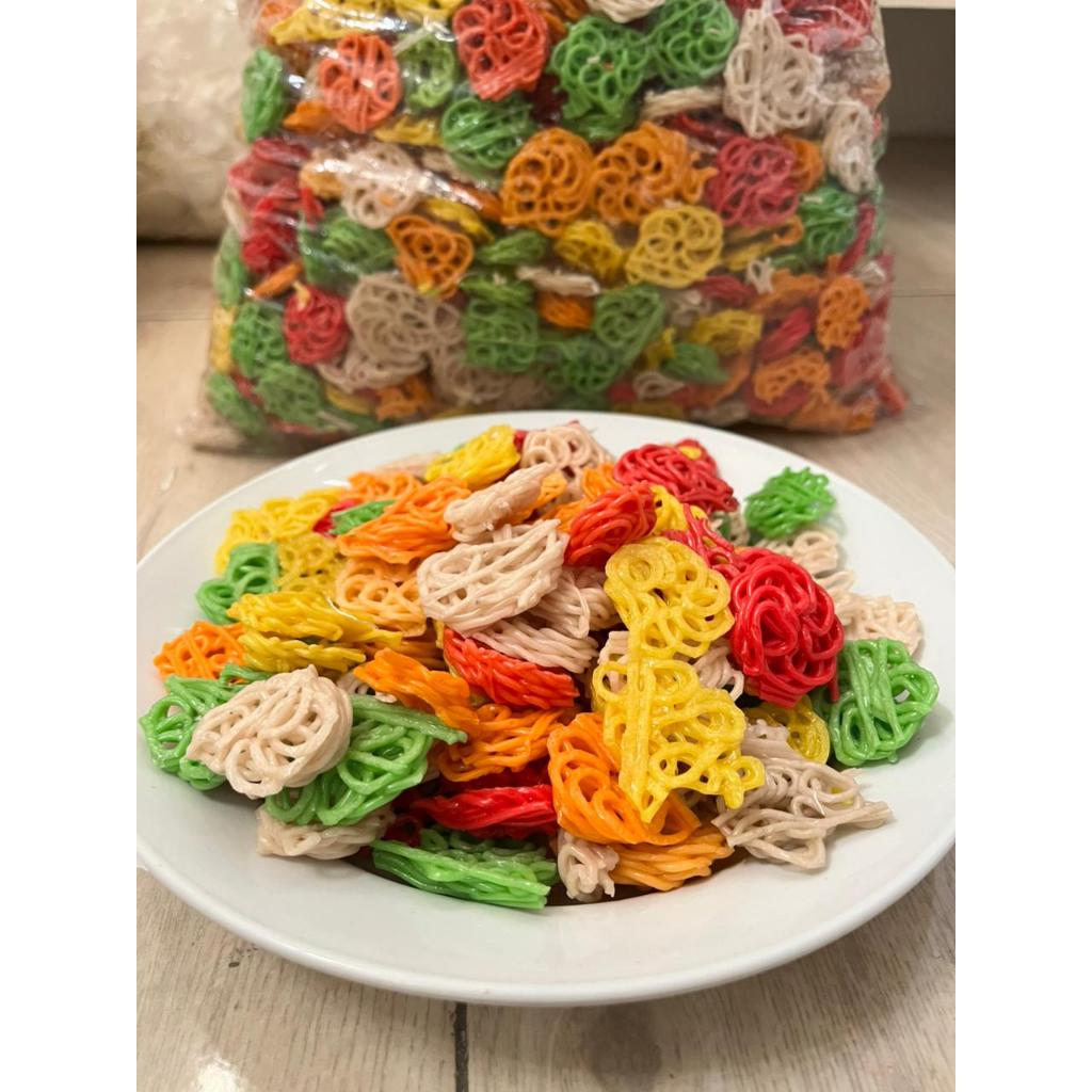 

Kerupuk Mawar Ball Warna Warni 250gr–1kg | Kerupuk Seblak Mentah Kriuk Renyah | Kerupuk Goreng Bumbu Pedas | Camilan Kering Rumahan