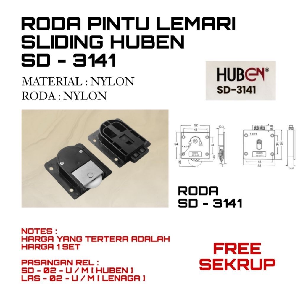 Uddjaya_ Paket Rel Lemari Sliding Tanam Las - 02 - U M Lenaga - Rel Lemari Geser Lengkap Dengan