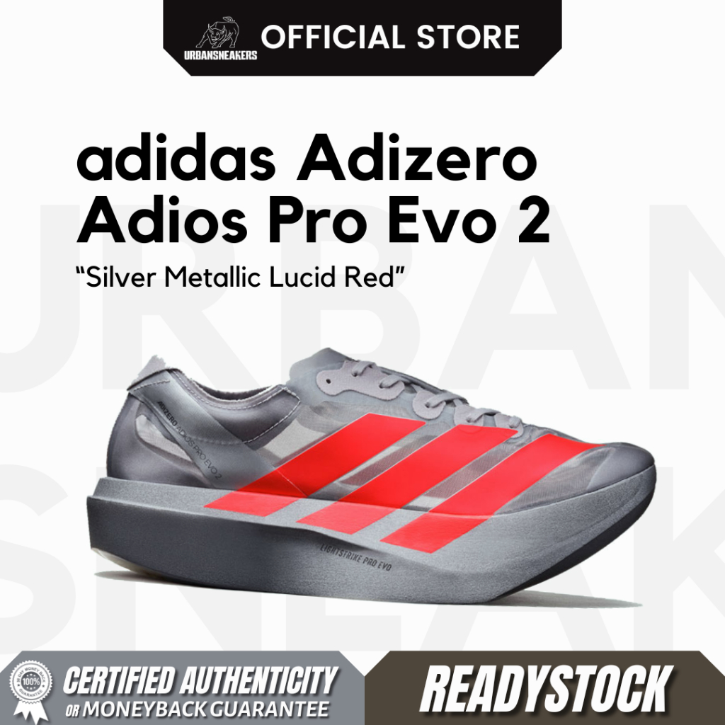 adidas Adizero Adios Pro Evo 2 Silver Metallic Lucid Red | JR7259