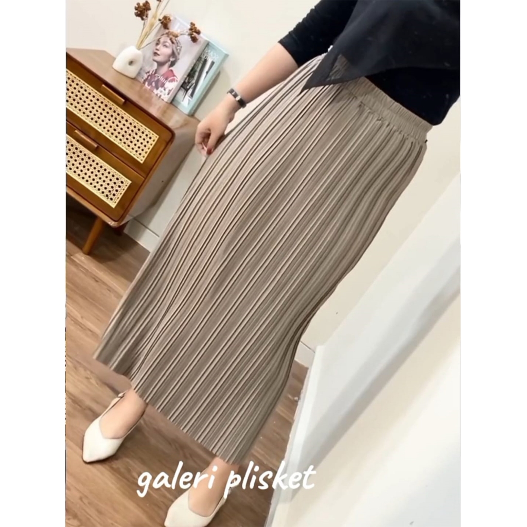 Rok Plisket Span Panjang / Rok Span Panjang / Plisket BB / Galery Plisket