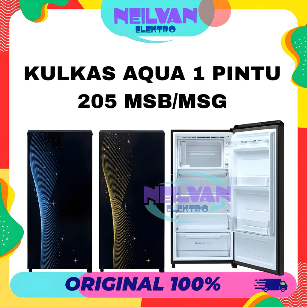 Kulkas aqua 1 pintu 205 msb/msg kulkas 1 pintu aqua