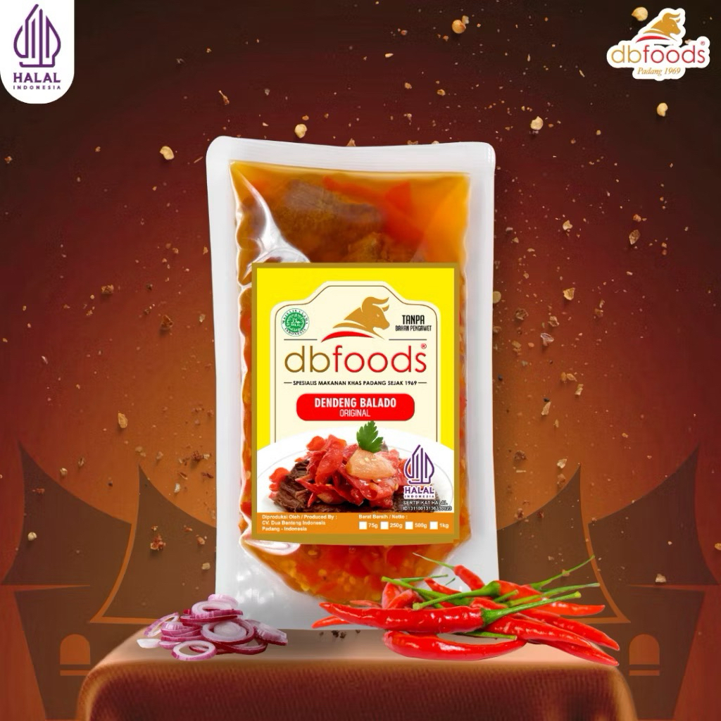 

DBFOODS Dendeng Balado 250g Siap Makan Praktis Instan Asli Padang