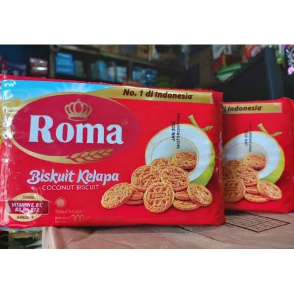 

Roma kelapa biskuit kelapa 300g/kotak merah/biskuit renyah