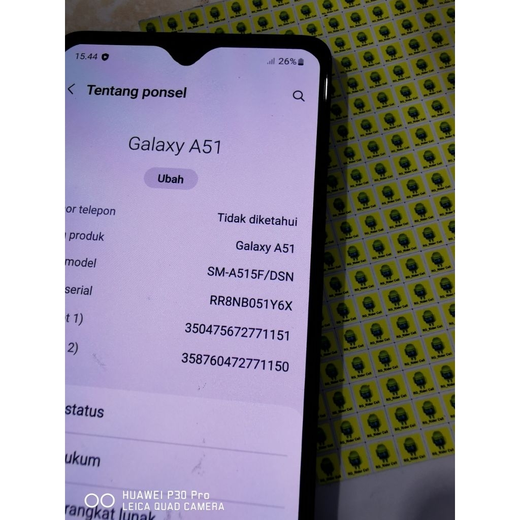 mesin samsung a51sein resmi ram 8 128GB normal no pola TESTED JOS
