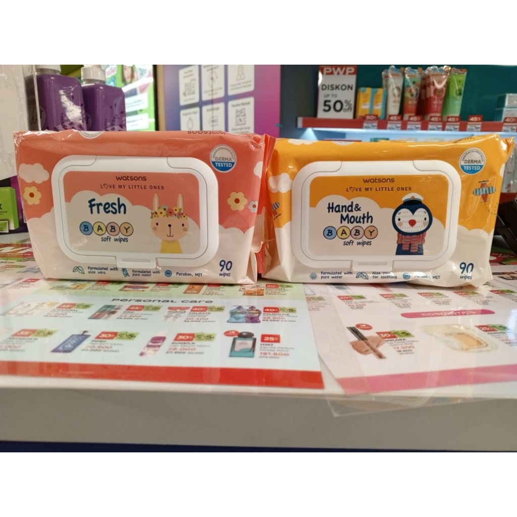 Watson Tissue Basah Baby Soft Wipes isi 90