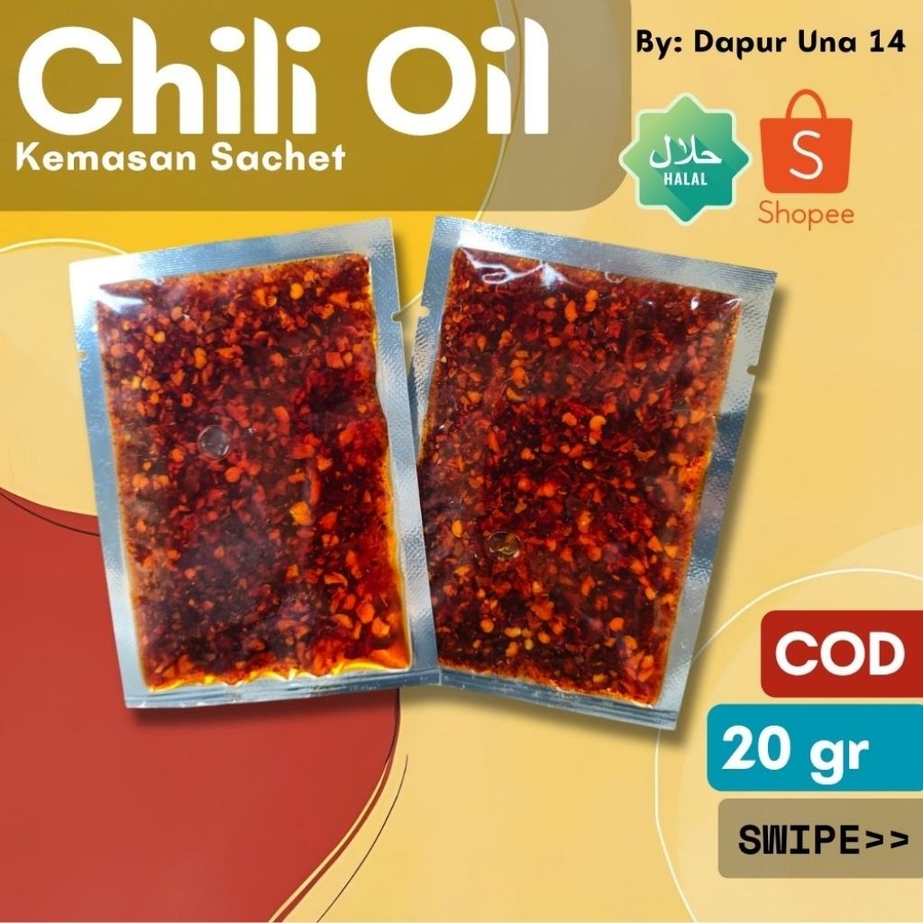 

Chili Oil 20 gr - Pedas Asin Gurih Halal, Homemade by Dapur Una 14
