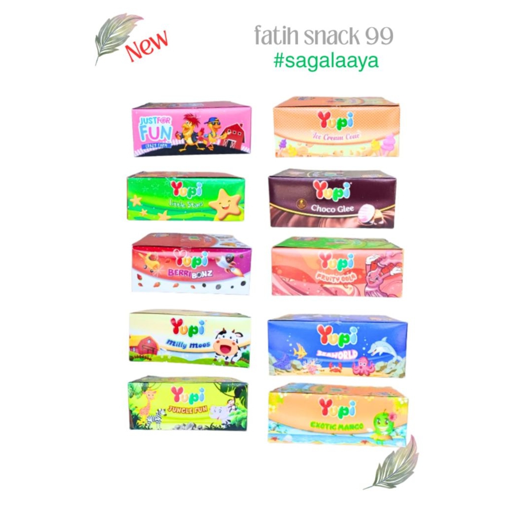 

YUPI 500 BOX ISI 24 PCS X 6G PERMEN KENYAL VARIAN RASA BOLICIOUS