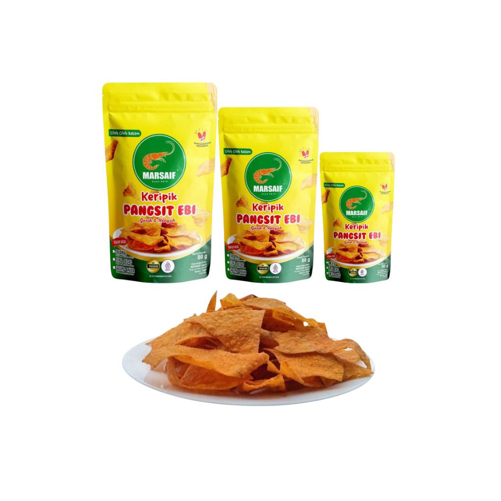 

MARSAIF Keripik pangsit ebi 80gr gurih & Renyah OLeh OLeh dari BATAM