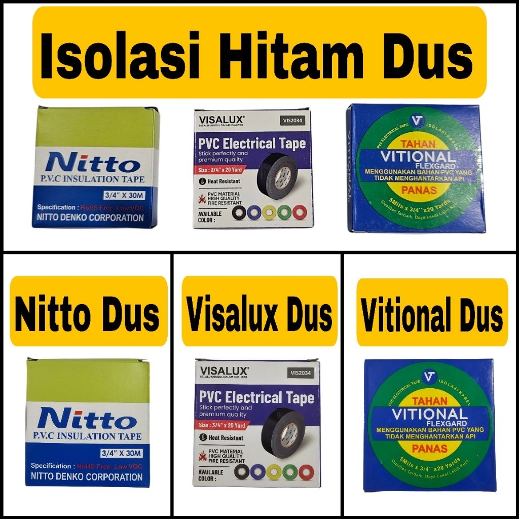 

Isolasi Nitto/Visalux/Vitional Dus Hitam