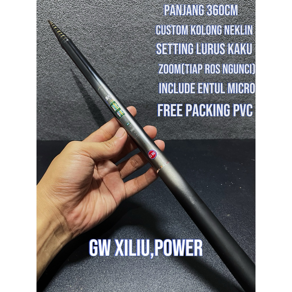joran tegek Gw xiliu,GW power force panjang 360cm