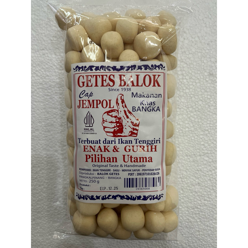 

Getas kerupuk cemilan khas Bangkacap Jempol 250 Gram Asli dari Toko LCK