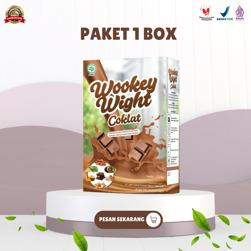 

PAKET NUTRISI [ 1 BOX ] - Wokey Wight Rasa Coklat - Susu Penambah Berat Badan 220gr