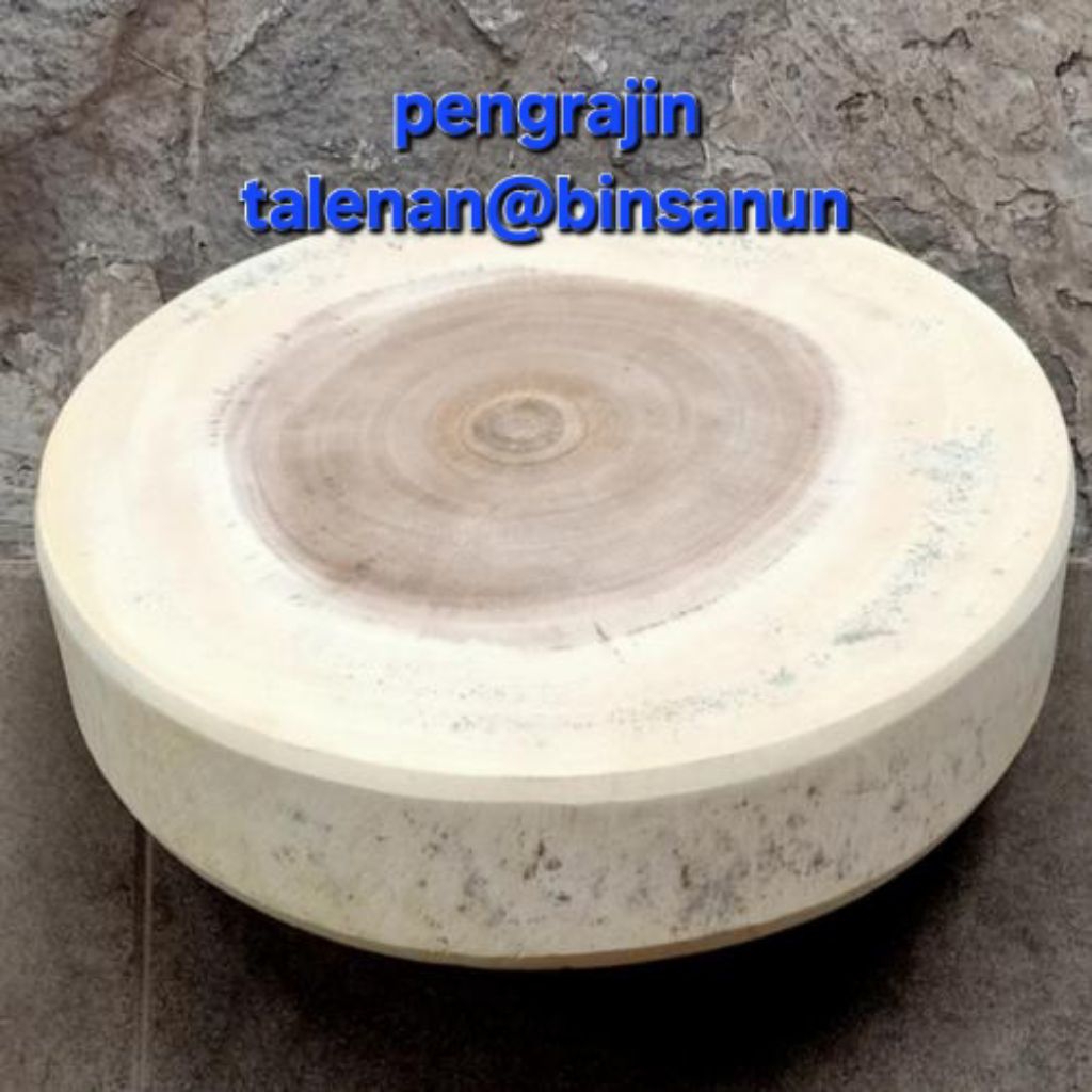 Talenan kayu bulat-talenan daging kayu Asem bulat 28-30 cm-Talenan kayu