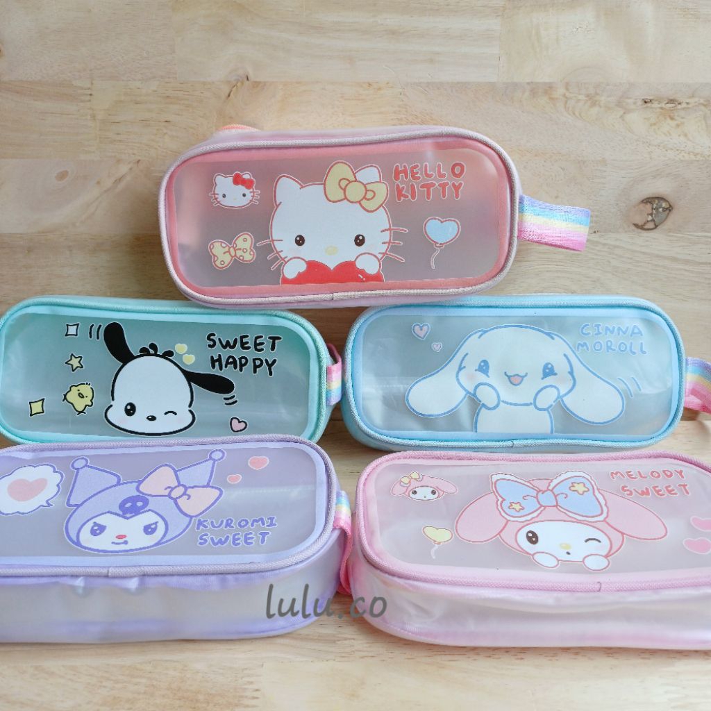 

Kotak pensil case San*** milky tebal 2 ruang KP006 pochacco cinnamoroll kuromi my melody hello kitty