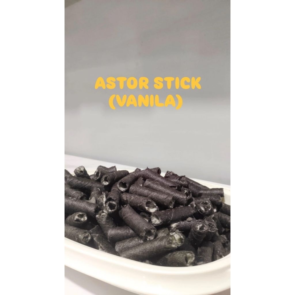 

Astor Stick 100gr • Stick Wafer Astor • Astor Stick Barcelona • Astor Mini • Astor Pendek • Astor Wafer Roll • Astor Vanila • Astor Warna Hitam • Cemilan Murah • Cemilan Enak • Cemilan Manis
