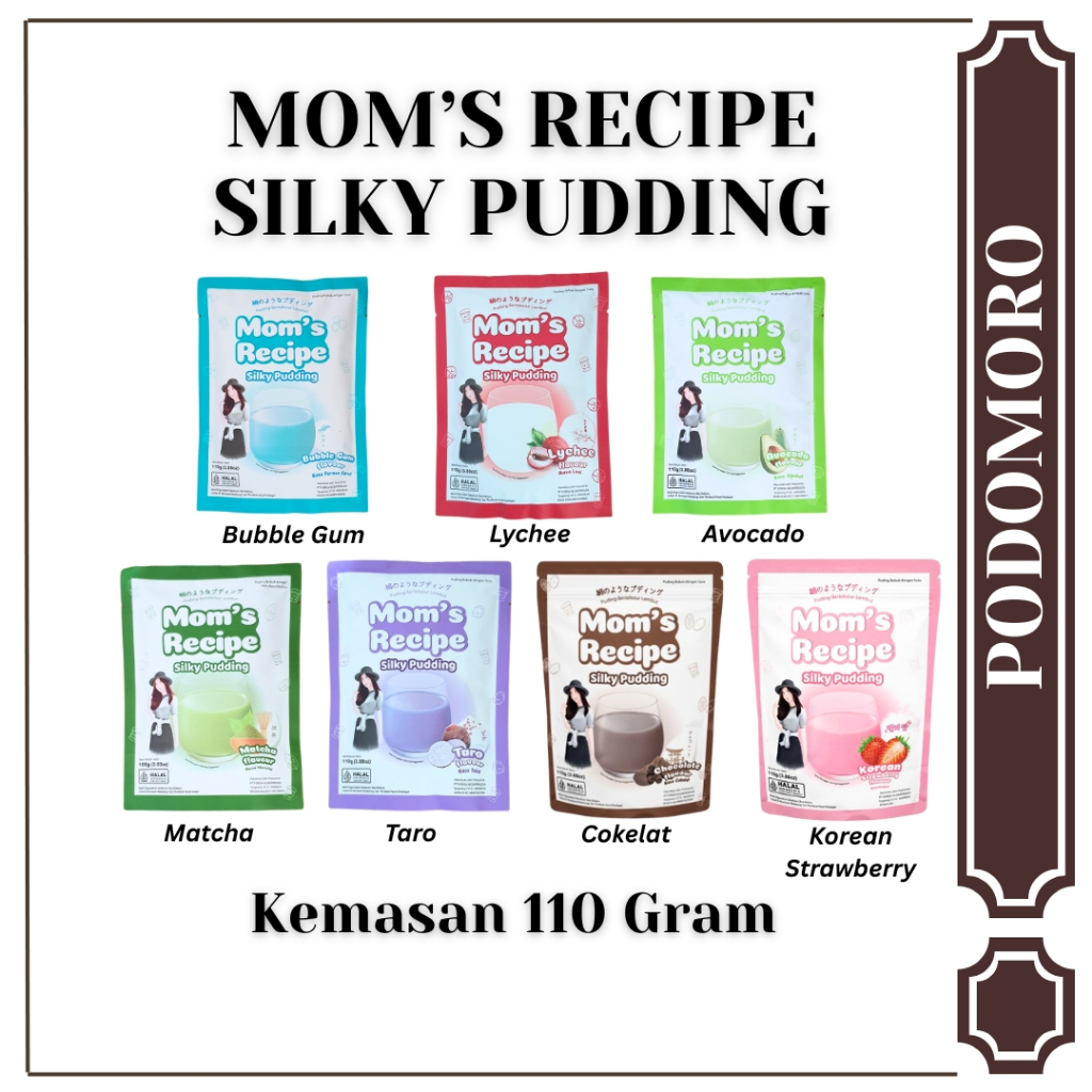 

Silky Pudding Mom's Recipe 100g -110g- 7 Varian Rasa - Tepung Instant Pudding