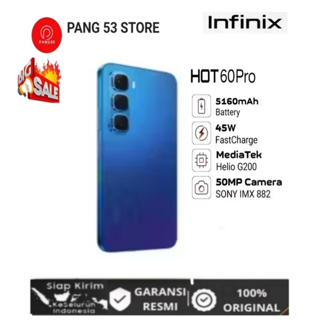 Ready langsung kirim Infinik HOT 60 PRO 8+8/256GB Original Garansi Resmi