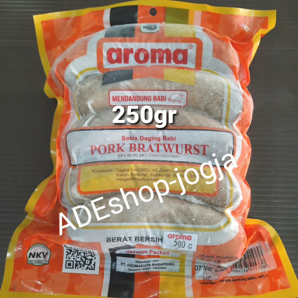 

aroma sosis pork bratwurst 500 gr daging babi isi 5