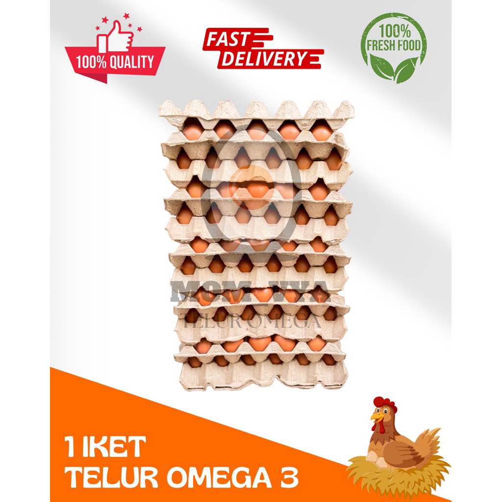 

Telur Ayam Omega 3 Premium Grade A - 1 IKET/ 15 KG