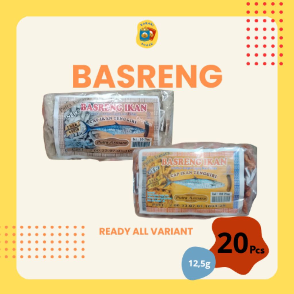 

RS Basreng Ikan CAP Ikan Tenggiri Pedas dan Asin Gurih isi 20 pcs