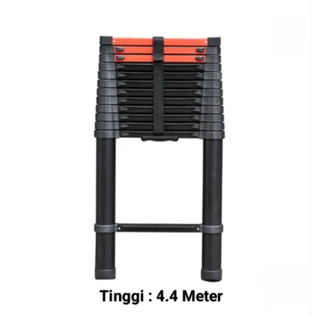 Tangga teleskopik lipat aluminium 4.4 meter 13 steps