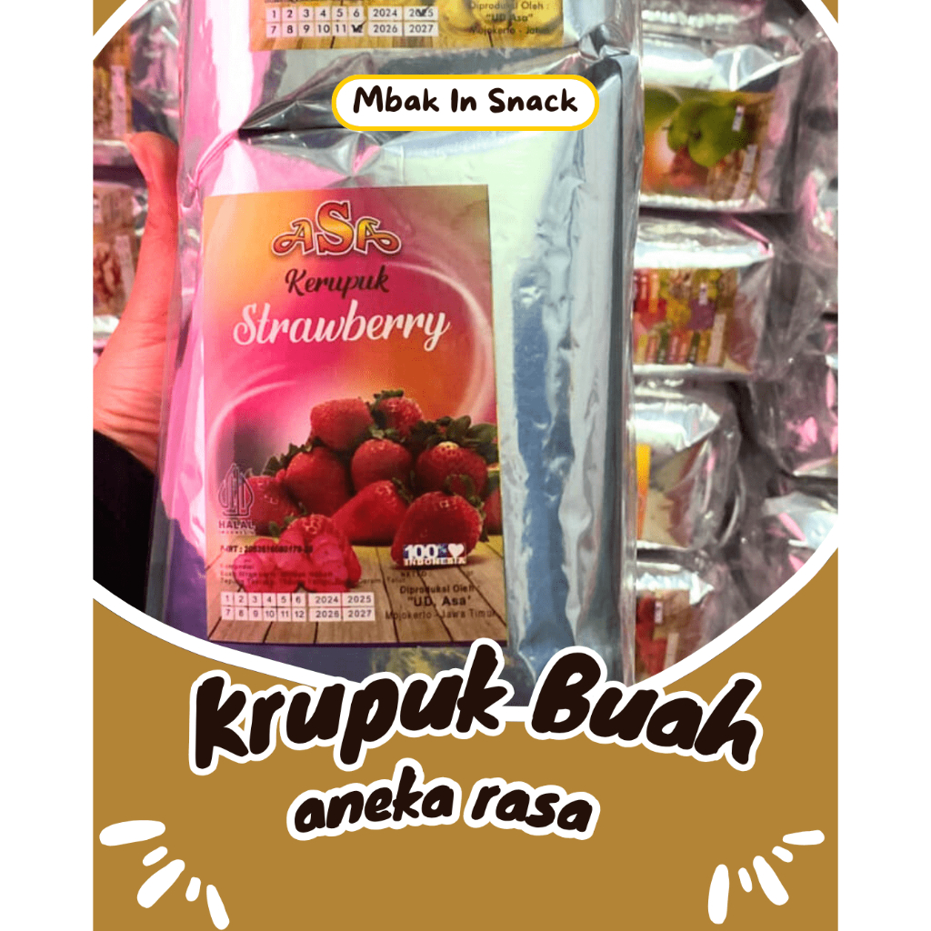

Krupuk Buah Aneka Rasa/ Krupuk Buah Oleh-oleh isi 4 pcs