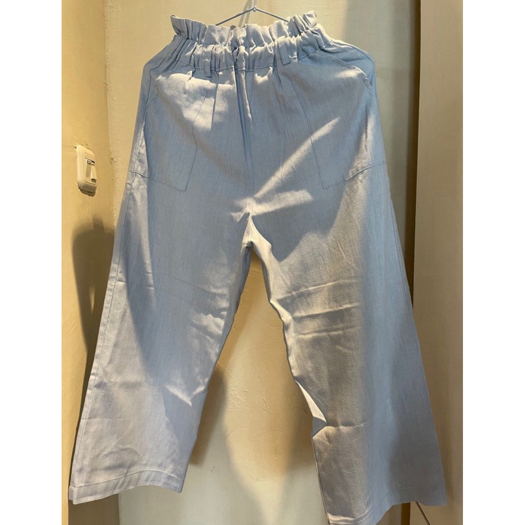 preloved celana kulot biru langit