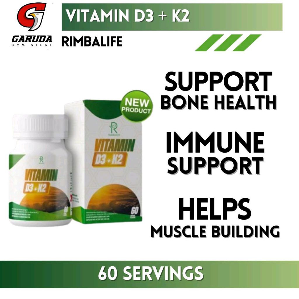 Rimbalife Rimba Vitamin D3+ K2 60tab BPOM HALAL