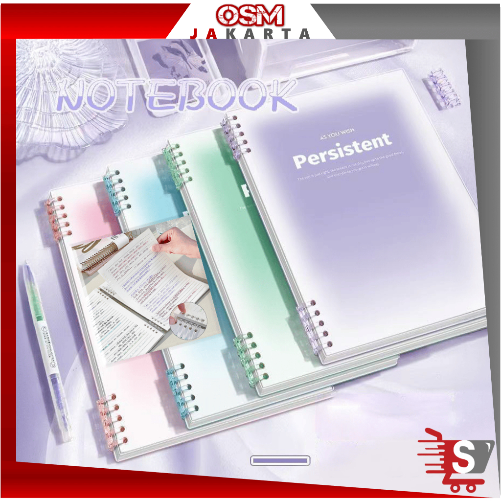 

OSM JKT 6646 Buku Binder / Buku Catatan Lucu / Notebook Loose Leaf Lucu / Buku Tulis Sekolah / Aesthetic Korean Loose Leaf Binder