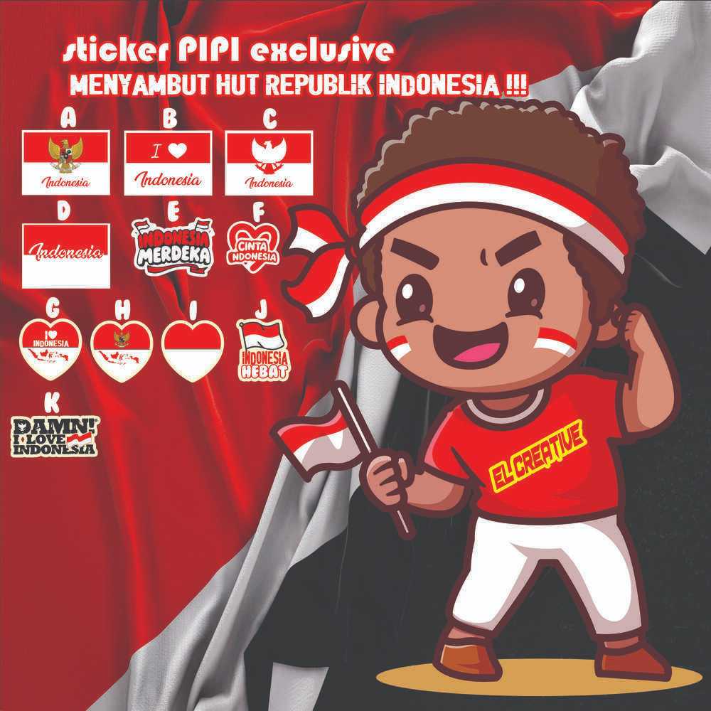 

isi 10 pcs sticker pipi bendera indonesia stiker karnaval stiker kemerdekaan ukuran besar bagus
