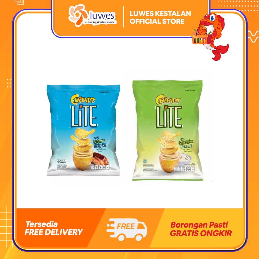 

Chitato Lite Snack Keripik Kentang 68gr Salmon Teriyaki / Saus Krim Bawang Tekstur Yang Renyah & Gurih