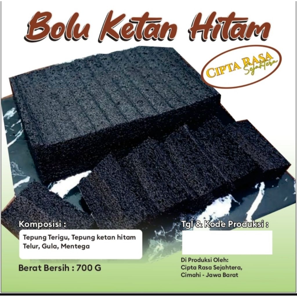 

Cipta Rasa Sejahtera Bolu Ketan Hitam Manis Gurih Khas Ketan Hitam Camilan Enak