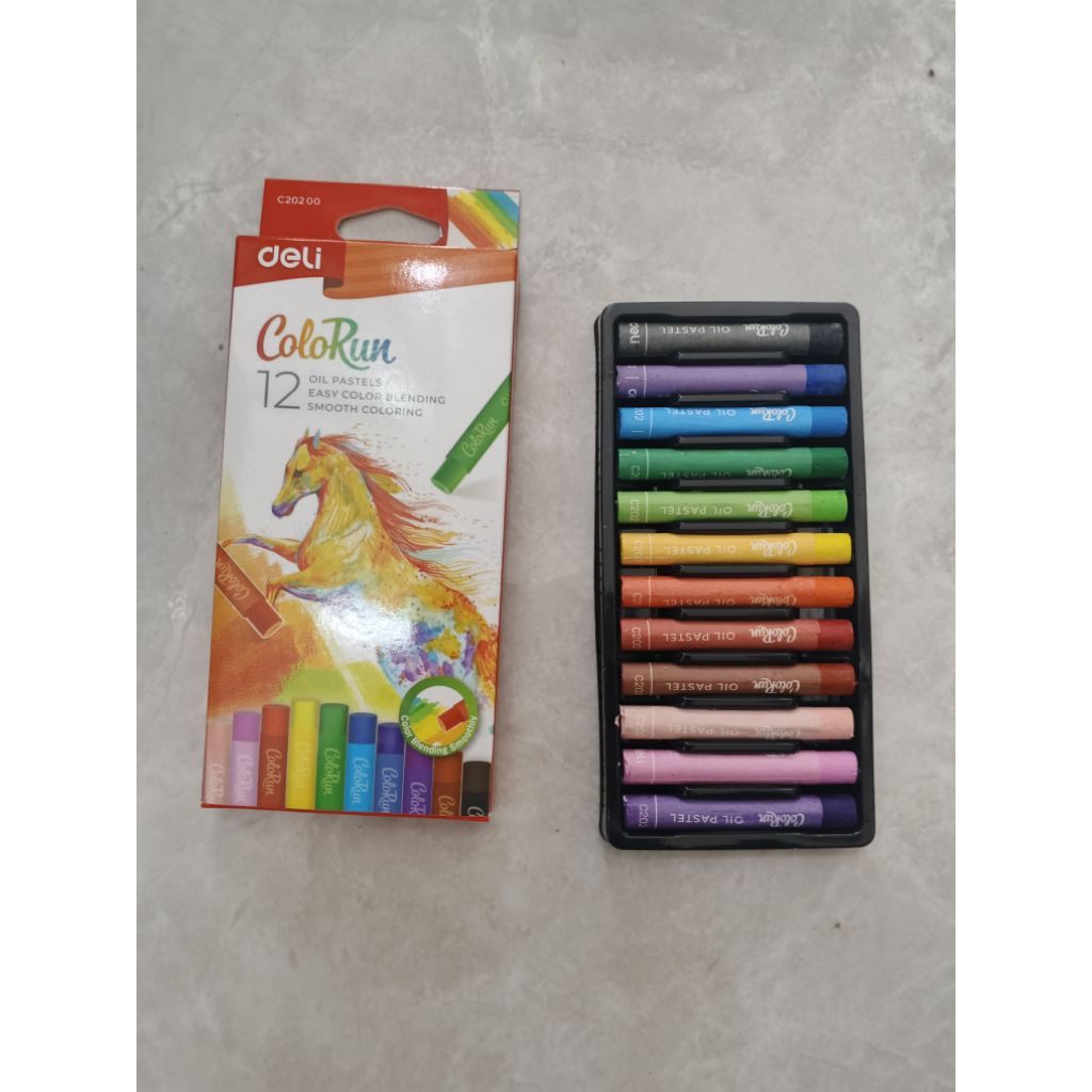 

Deli oil pastel 12 warna atau crayon 12 warna
