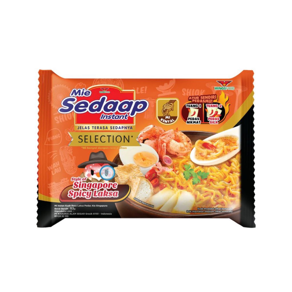 

Mie Sedaap Instan Selection Singapore Laksa Pedas 83 gr