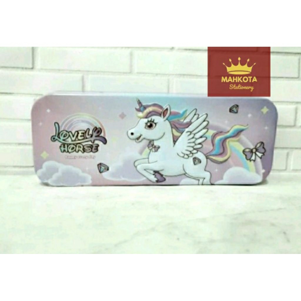 

Kotak Pensil Seng lovely/Pencil Case/kotak pensil unicorn