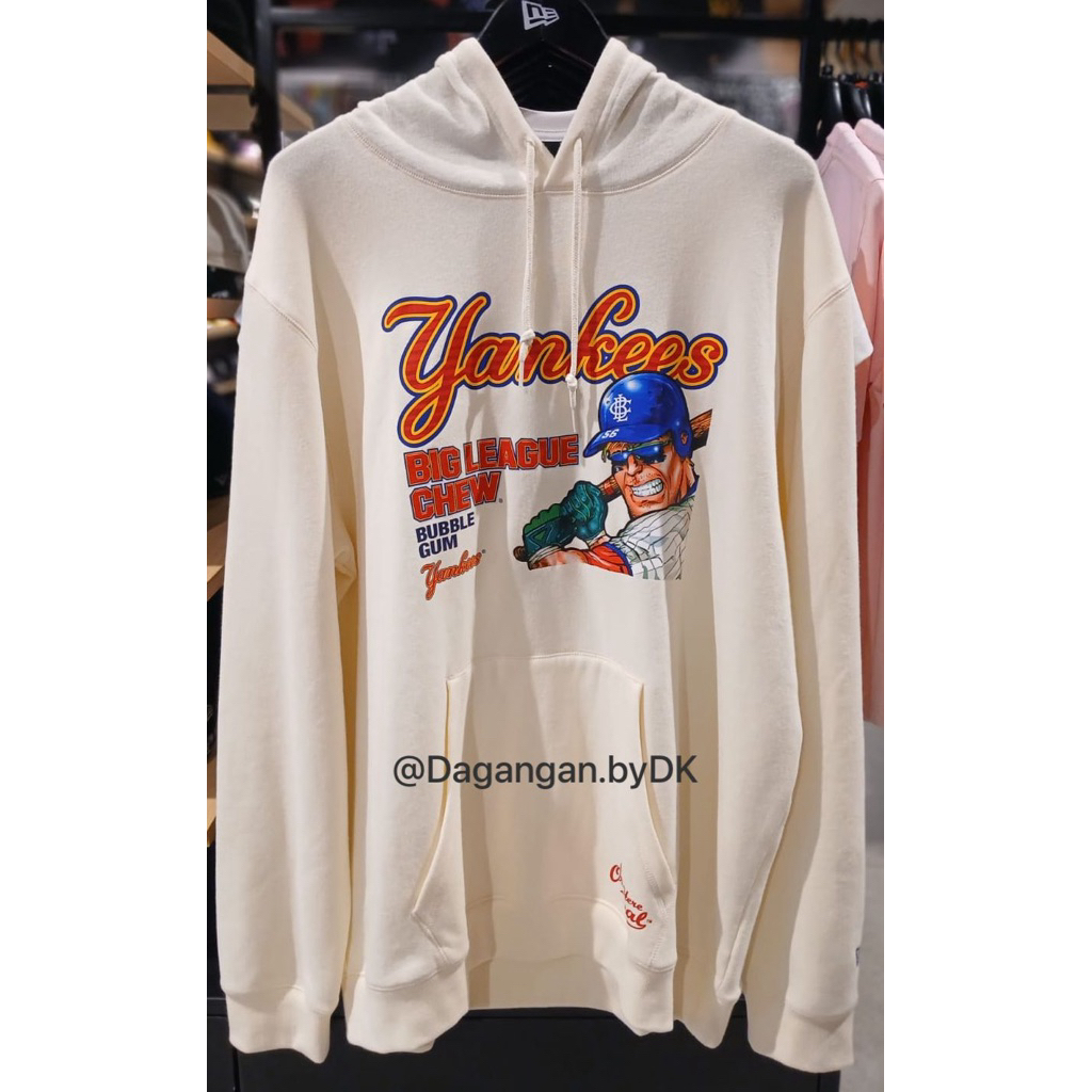 Jacket Hoodie New Era Yankees Baseball Original 100% Cream White