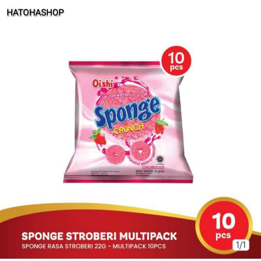 

Oishii Sponge Crunch 1 Renceng Isi 10 Pcs Rasa Coklat dan Strawberry