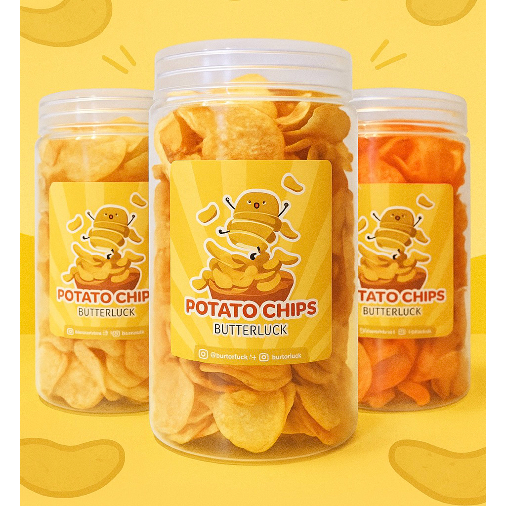 

DOUBLE LUCKY / KERIPIK KENTANG / POTATO CHIPS / READY STOK SIAP KIRIM
