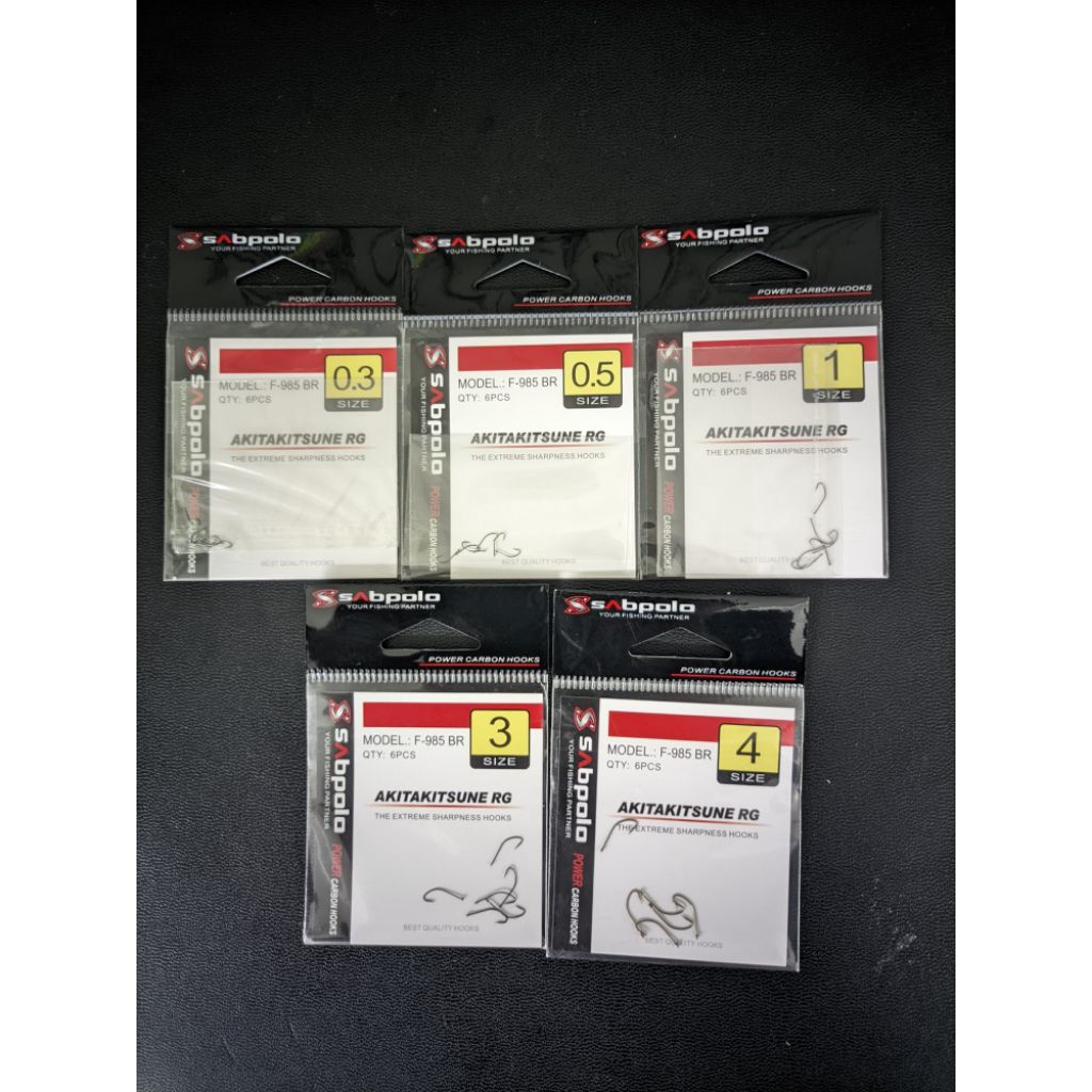 Kail Pancing Sabpolo Akitakitsune RG 0,3 0,5 0,8 1 2 3 4 Hook Akita Kitsune Ring F985 micro fishing 