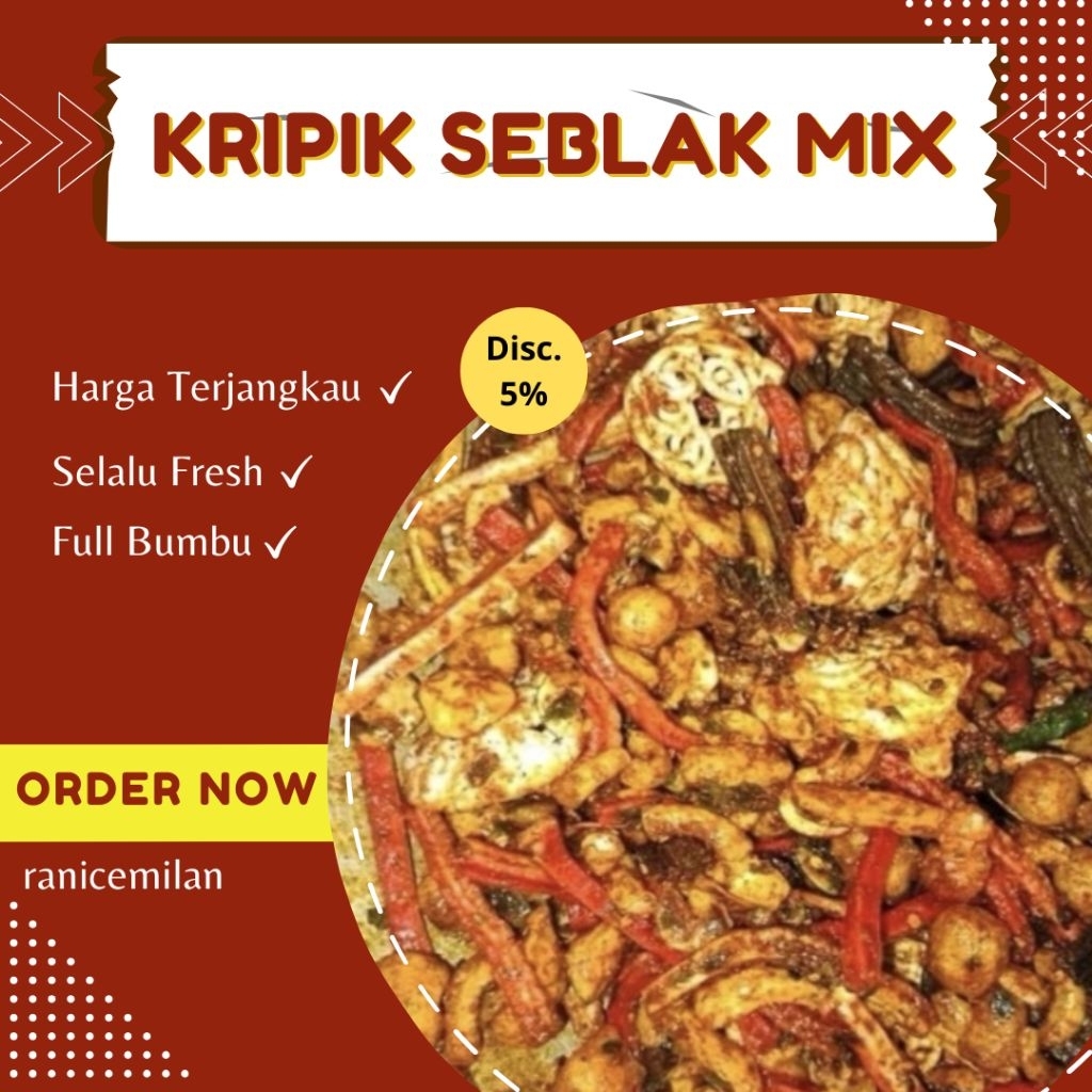 

keripik seblak mix pedas cikruh