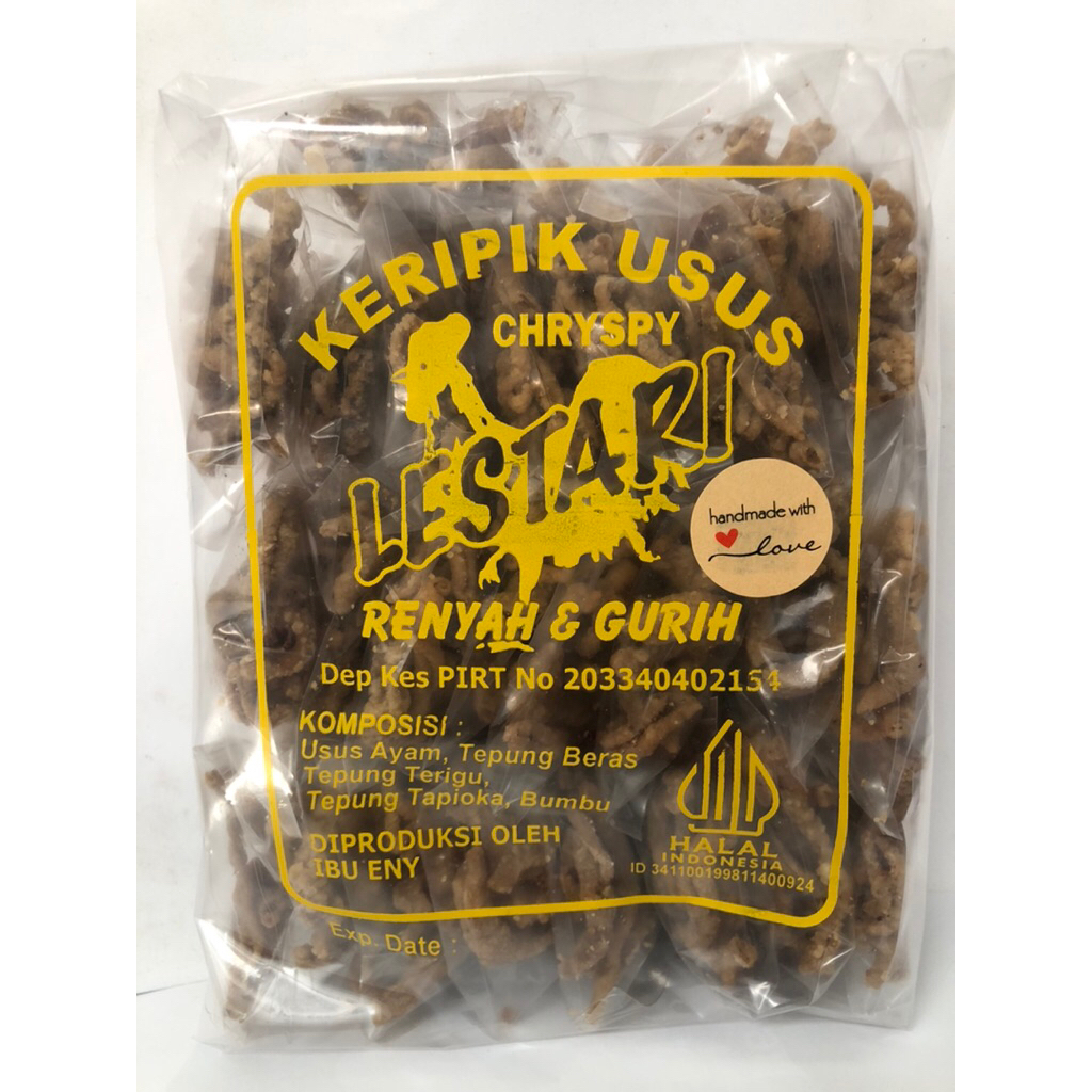 

Keripik/Kripik Usus Ayam Original Krispi Crispy Premium Kemasan Ekonomis Praktis (isi 25 bungkus)