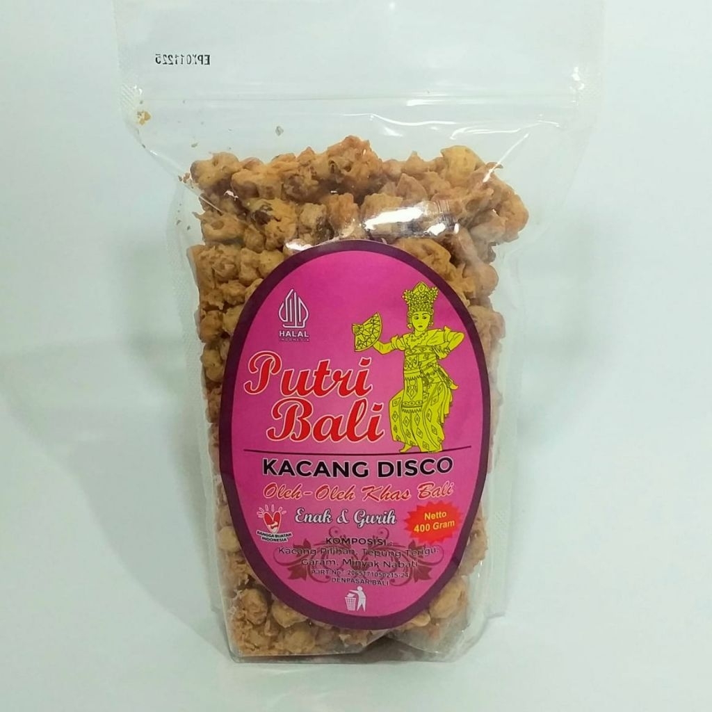 

Kacang Kapri Putri Bali Kacang Disco 400gr, Kacang Bumbu 250gr, Kacang Original 250gr