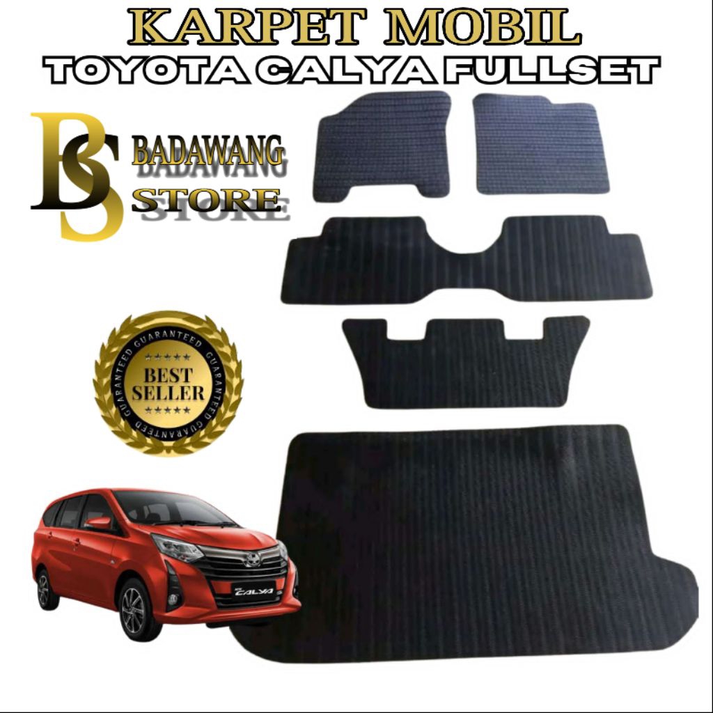 Karpet mobil calya fullset / Karpet mobil toyota calya full set / matras mobil Toyota calya siap pas