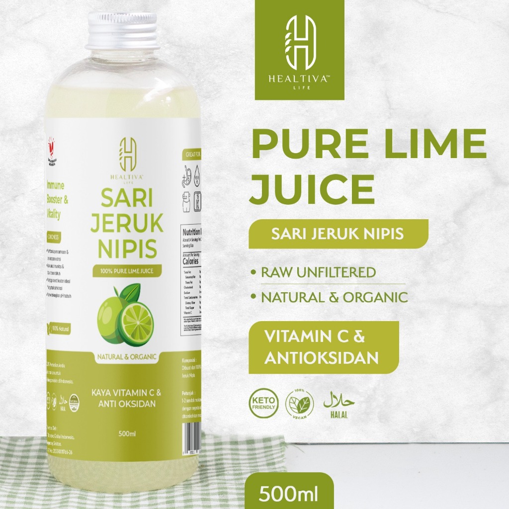 

Healtiva Sari Jeruk Nipis Minuman Detoks Alami Segar & Sehat, Perasan Jeruk Nipis Murni Original
