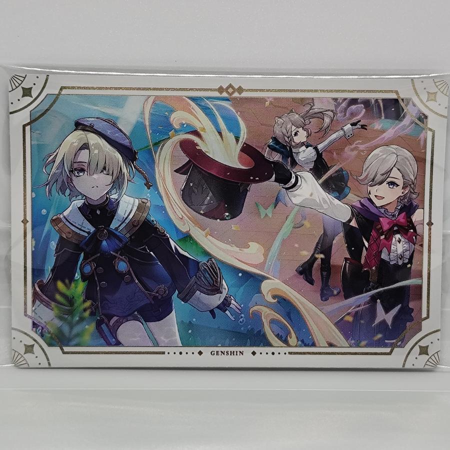 Genshin Impact Vol.1 Wafer Seal Card - V18 - Freminet & Lyney & Lynette