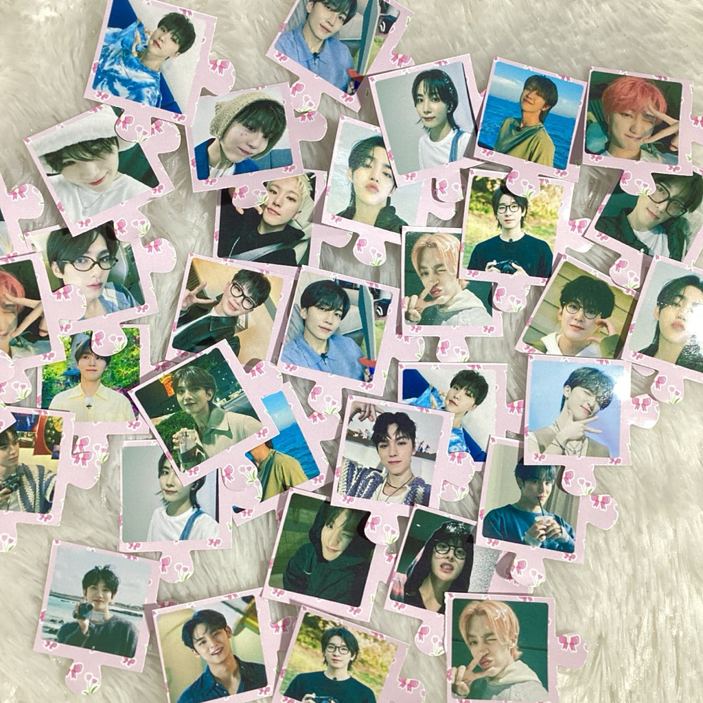 

[Luvlystuff] SEVENTEEN PUZZLE STICKER || KPOP DECO STIKER MAIL PINK