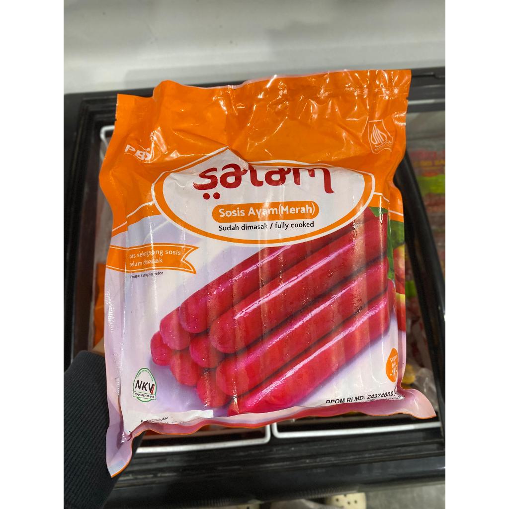 

SALAM SOSIS AYAM MERAH 1 KG 1000 GR / AYU PUTRI FROZEN FOOD