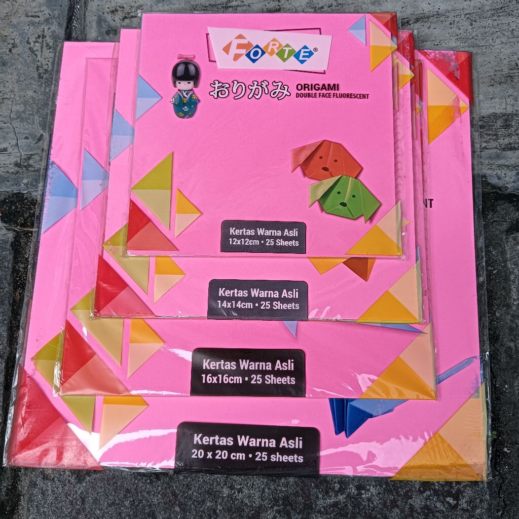 

Grosir Kertas Origami Warna Bolak Balik 2 Sisi 25 Lembar 5 Warna Neon Asturo